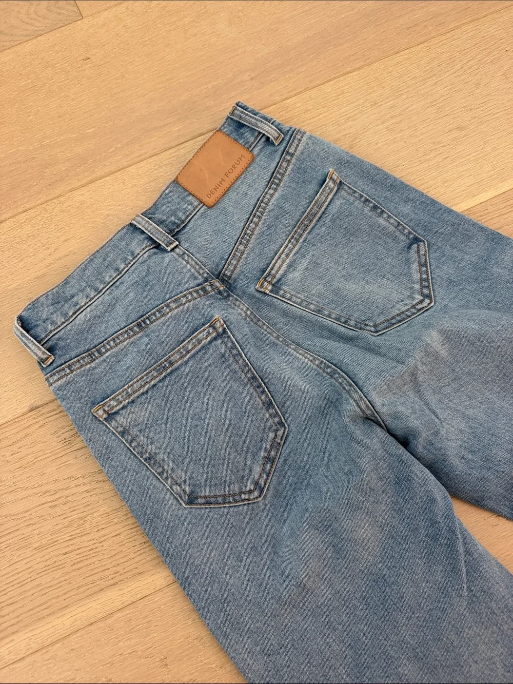 Denim Forum Light Blue Straight-Leg Jeans